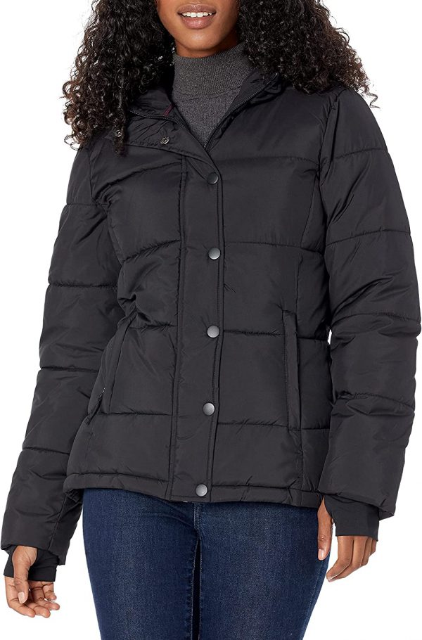 Women's Heavyweight Long-Sleeve Hooded Puffer Coat