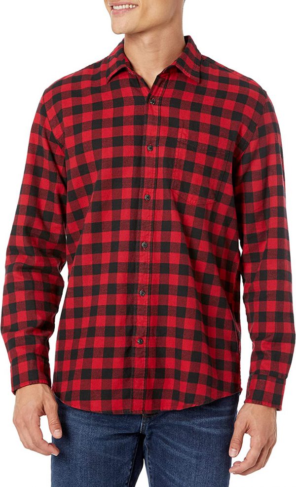Men's Long-Sleeve Flannel Shirt (Available in Big & Tall)